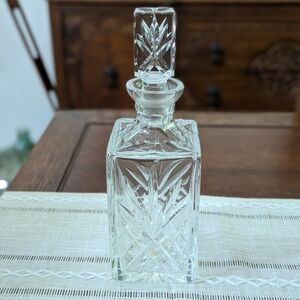 Vintage Cut Crystal Liquor Glass Decanter